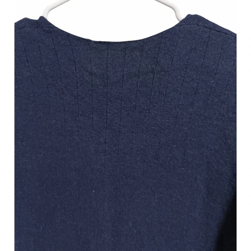 J. Crew x Demylee‎ Ribbed Merino Wool Dress Navy Blue Women's Size XS